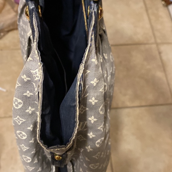 LOUIS VUITTON MINI LIN IDYLLE FANTAISIE HOBO BLUE MONOGRAM LARGE SHOULDER BAG - Picture 13 of 17